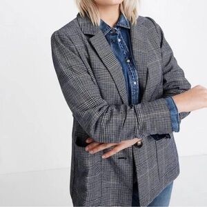 Madewell Dorset Wool Plaid Blazer
